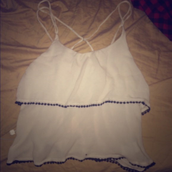 white criss cross tank