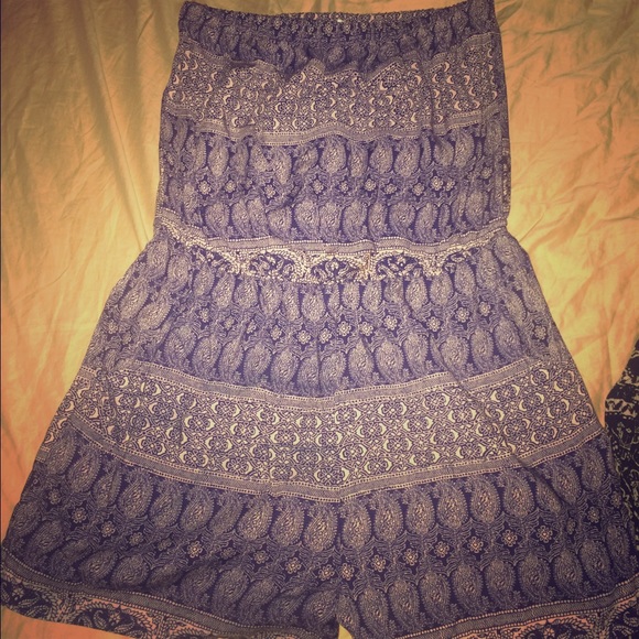 boho blue romper