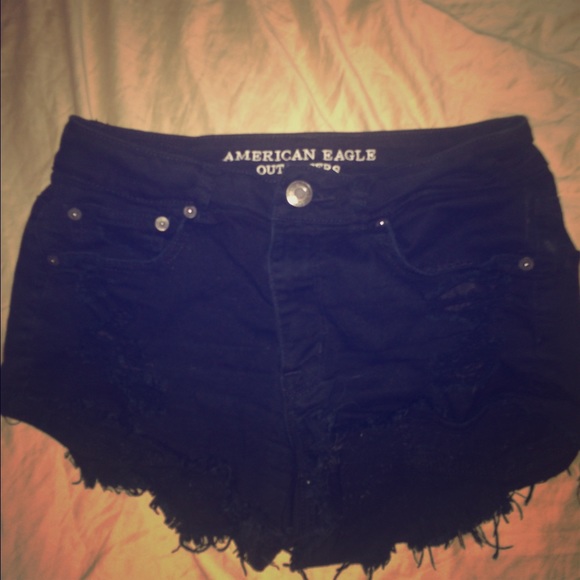 ripped black shorts