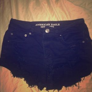 ripped black shorts