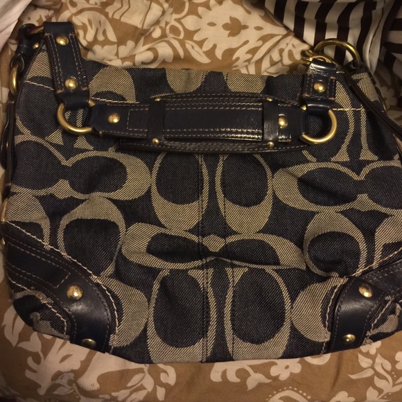 Coach denim shoulder bag