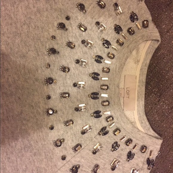 Ann Taylor loft sweater with jewels!