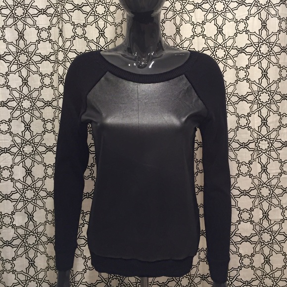 Express Faux Leather Sweater