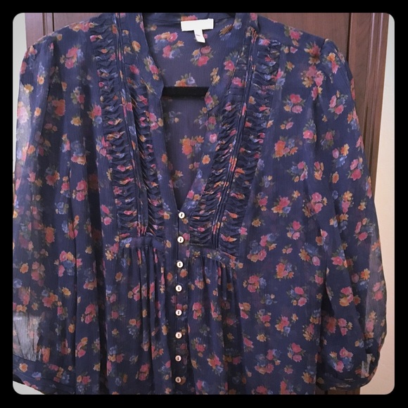 Joie Sheer Floral Blouse