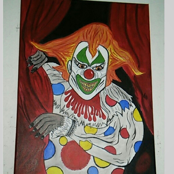 Handmade Jack the clown painting - Picture 4 of 4