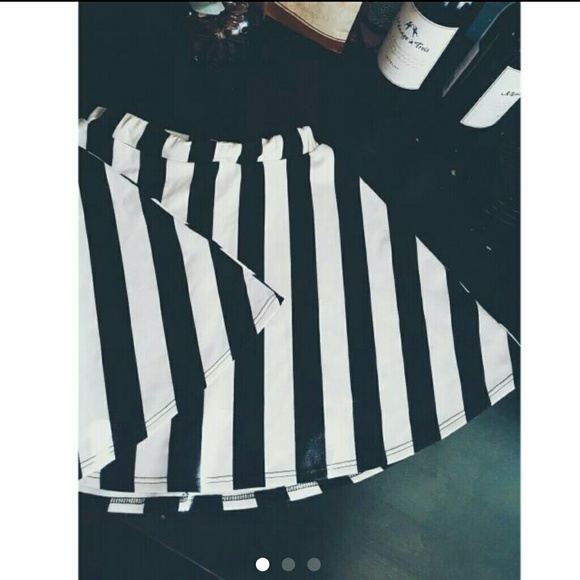 Striped skater skirt