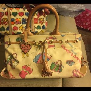 Dooney and Bourke summer canvas satchel