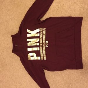 Victoria Secret Pink Maroon half zip