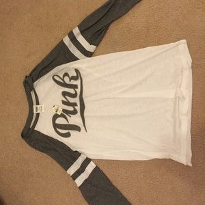 Pink baseball tee