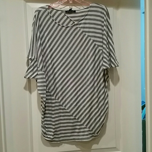 Striped bat wing tunic