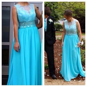 Light Blue PROM dress. Worn once!