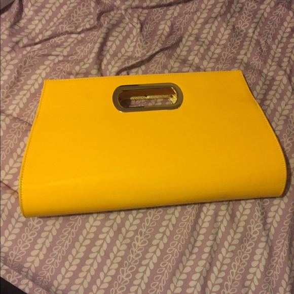 Bright yellow clutch