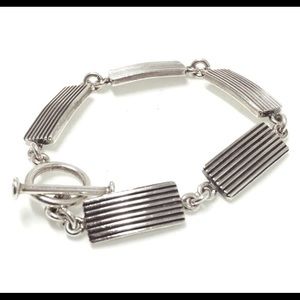 Sterling silver Mexico toggle bracelet