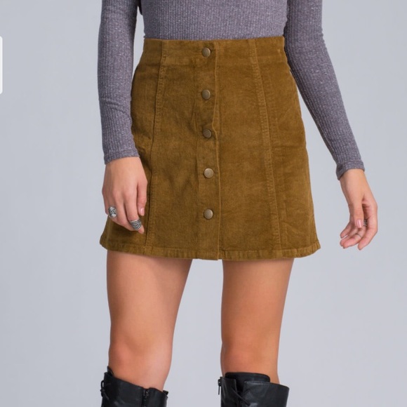 Brown Button Up Skirt