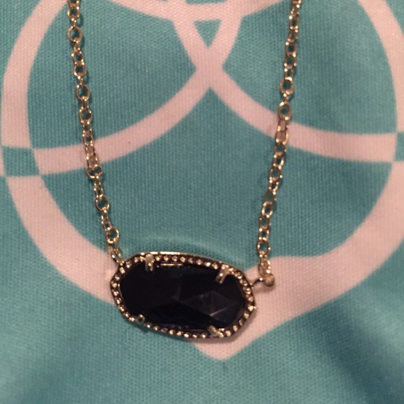 NWOT black and gold Elisa necklace