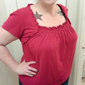 Red and Charcoal tops