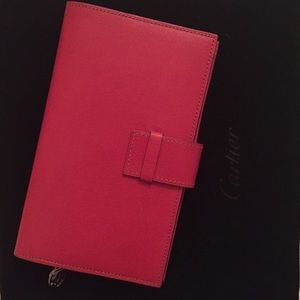 NEW * Cartier Les Must Fuschia Goatskin Notebook