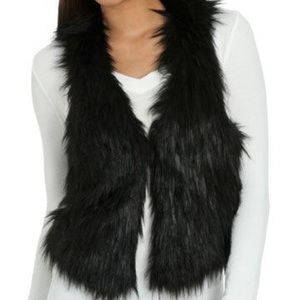 ‼️SOLD‼️ Black Faux Fur Vest