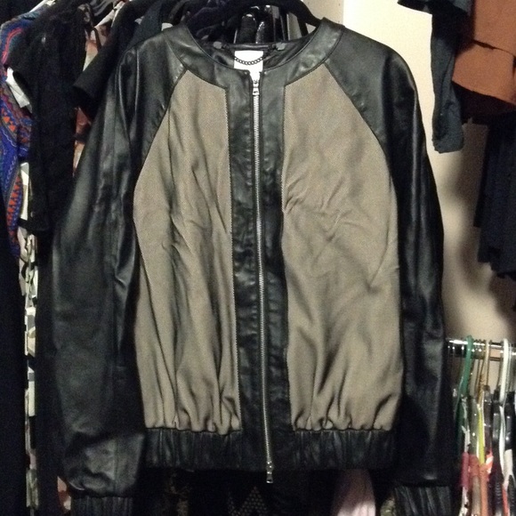 Robert Rodriguez (saks) leather bomber jacket.