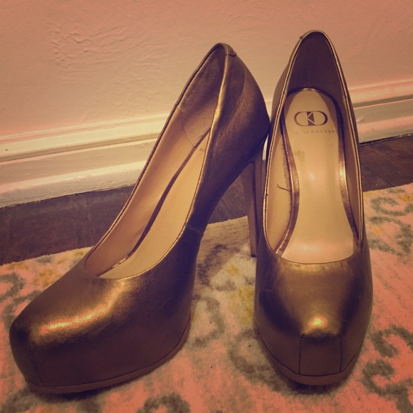 Gold Platform Heels