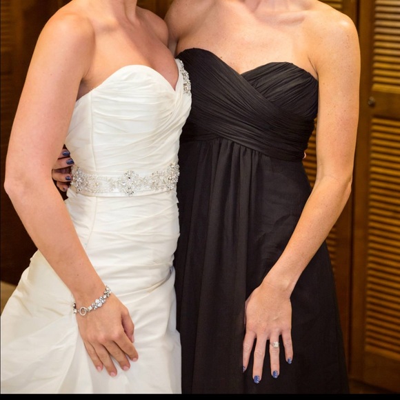 Strapless black formal dress - Picture 3 of 4