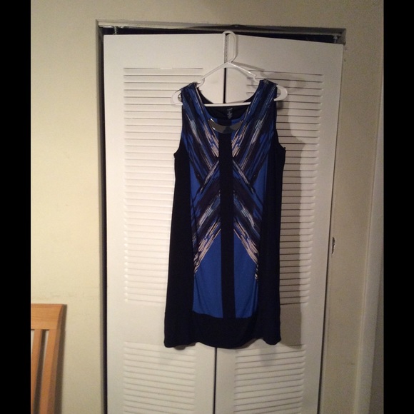 Knit dress with attached necklace