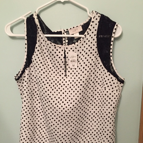 NWT The Loft polka dot tank