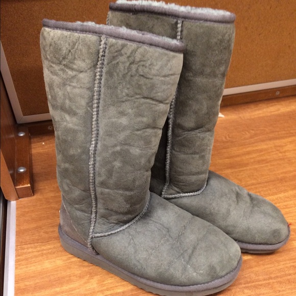 Real Ugg boots. Gray, tall, super warm and comfy!