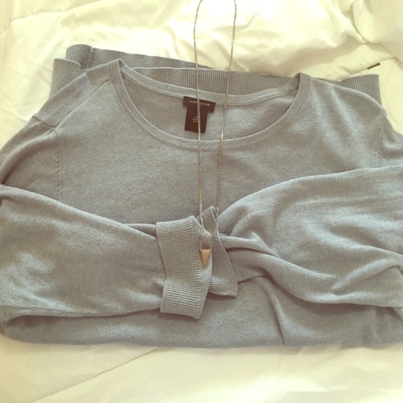 light blue Ann Taylor sweater