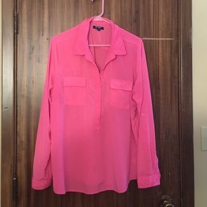 Hot pink buttoned shirt
