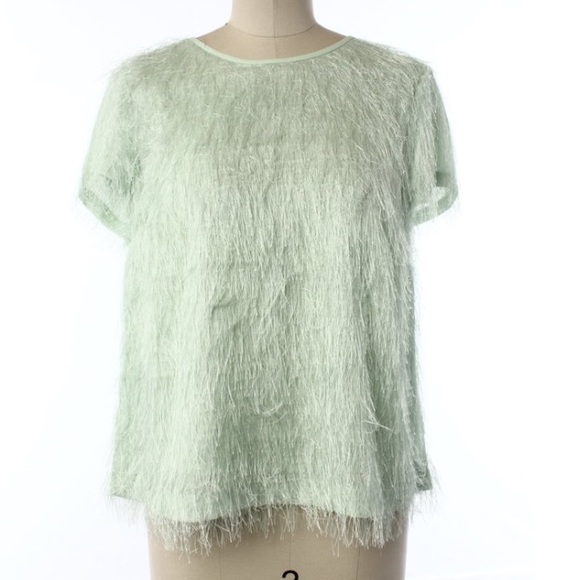 Mint Green Eye Lash blouse