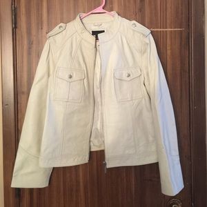 White leather jacket
