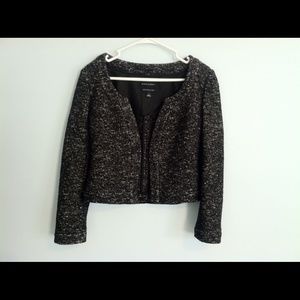 Wool charcoal and white blazer, banana republic