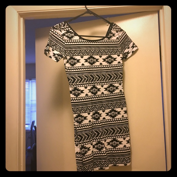 Aztec print tight dress