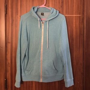 Light blue zip up hoodie