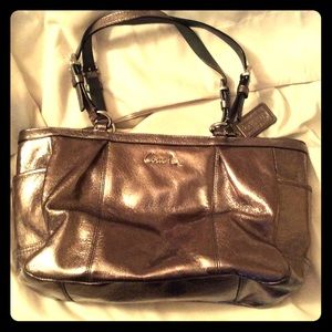 Coach silver purse