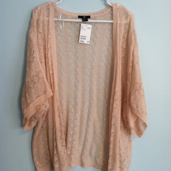 Bohemian mohair and wool H+M sweater, pastel pink