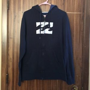 Navy blue zip up hoodie