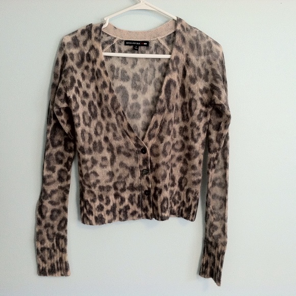 Banana republic sheer animal print sweater, small