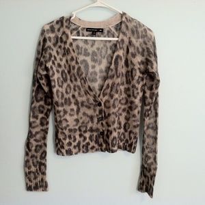 Banana republic sheer animal print sweater, small