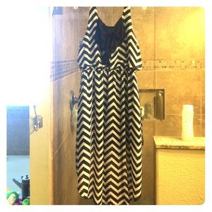 Chevron Hi-Lo Dress
