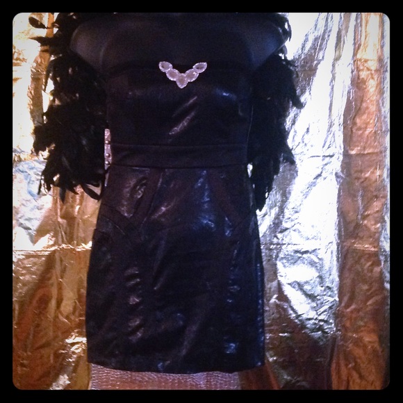 Kouture By Kimora Black Cocktal Dress &Rhinestone