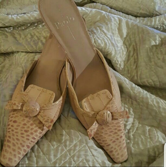 Paolo leather dress slides