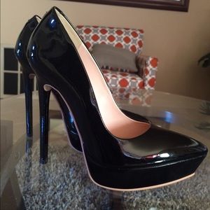 Black Patent leather heels