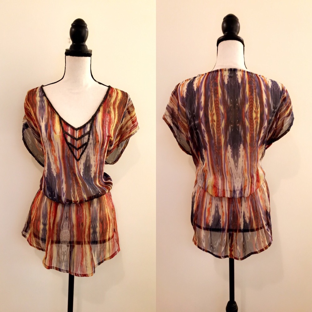 Rich Watercolor Cover-up/Shirt