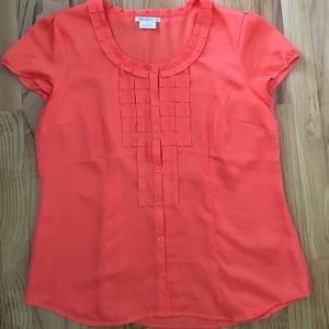 VanHeusen cap sleeve blouse coral color