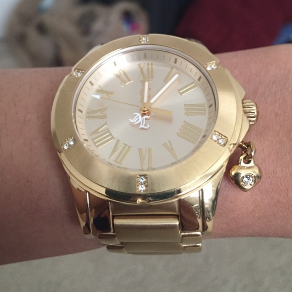Juicy Couture Watch With Heart Pendant