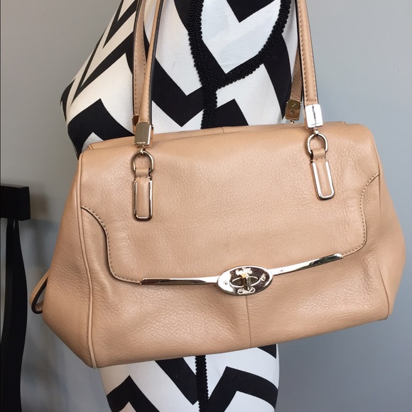 Tan leather Coach purse
