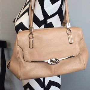 Tan leather Coach purse