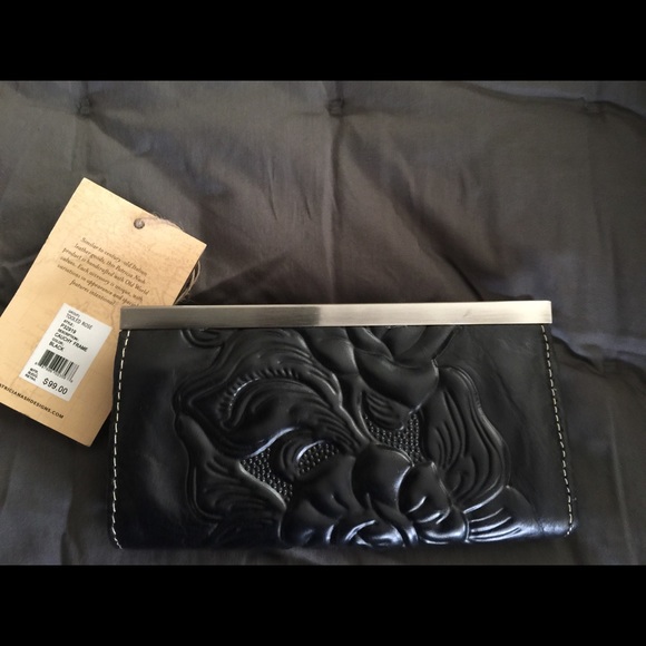 Embroidered Italian wallet